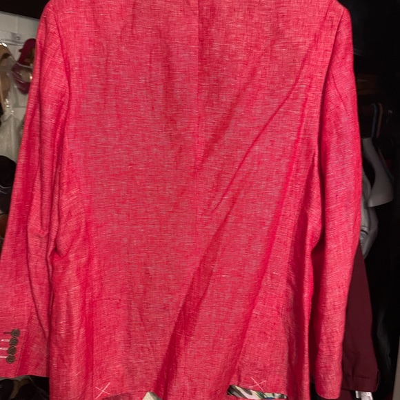 Red Linen Jacket - Picture 2 of 4